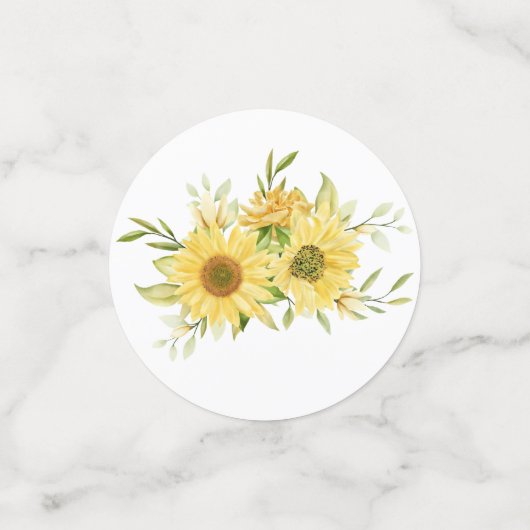 春のひまわり ウェディング テーブル デコレーション コンフェッティ (スモール正面)