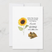 春のひまわり ブライダルシャワーの招待状 招待状 (裏面)