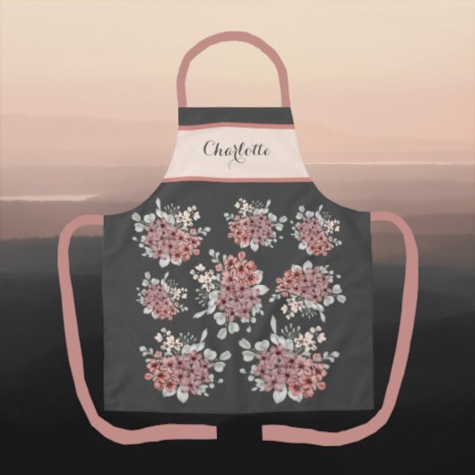春のほこりピンクの花束エプロン エプロン