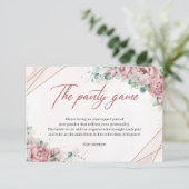 春のほのかな桜色の フローラル ゴールド グリーン 下着ゲーム カード (スタンド正面)