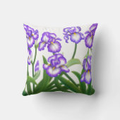 春のアイリス庭の枕 クッション (裏面)