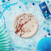 春のアジアスタイルの絵画のプラム花 ペーパープレート (パーティー)