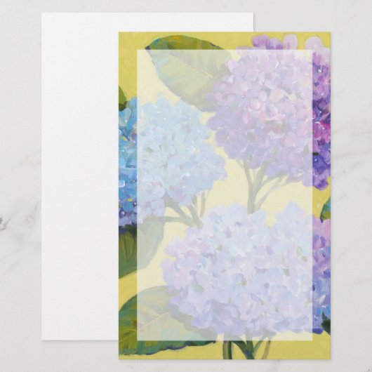 春のアジサイI 便箋 (正面/裏面)