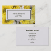 春のイエロー フラワーパターン 名刺 (正面/裏面)