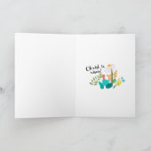 春のイースターカード カード (内部)