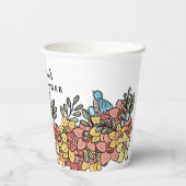 春のイースターベイビーシャワー 紙コップ (裏面)