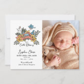 春のイースターベビー発表 案内状 (正面)