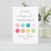 春のウェディングドレスコード挿入カード エンクロージャーカード (スタンド正面)