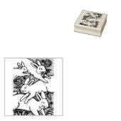 春のウサギのゴム印 ラバースタンプ (押印)