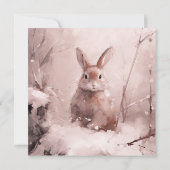 春のウサギの誕生日パーティー 招待状 (裏面)