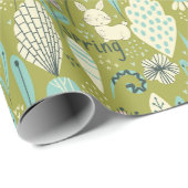 春のウサギ 自然 ラッピングペーパー (ロールコーナー)