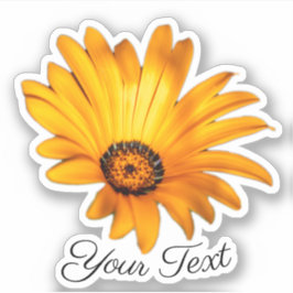 春のオレンジの花の黄色い花花びら シール