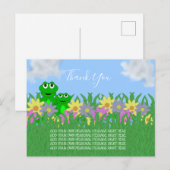 春のカエル　サンキュー ポストカード (正面/裏面)