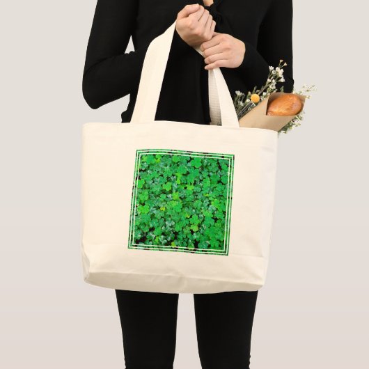 春のカタバミ ラージトートバッグ (正面(商品))