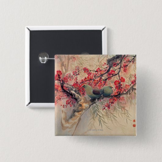 春のカップル 缶バッジ (正面&裏面)