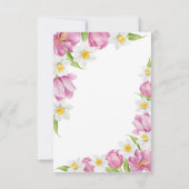 春のカラフルなお花の子供の誕生日 サンキューカード (裏面)