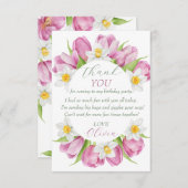 春のカラフルなお花の子供の誕生日 サンキューカード (正面/裏面)