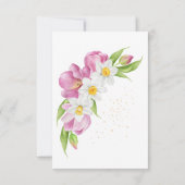 春のカラフルなお花の子供の誕生日 サンキューカード (裏面)