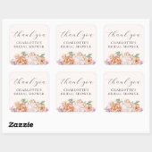 春のカラフルな花 ロマンチックなブライズシャワー スクエアシール (シート)