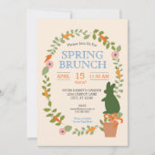 春のガーデンパーティーのランチ招待状 招待状 (正面)