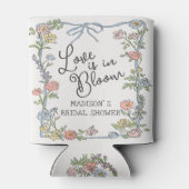春のガーデンパーティーパステルフラワーブライダルシャワー 缶クーラー (裏面)