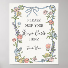 春のガーデンパーティー パステル フラワーをシェアする レシピ ポスター