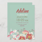 春のガーデン招待状 招待状 (正面/裏面)