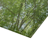春のキャノピ葉ーグリーン自然シーン カッティングボード (角)