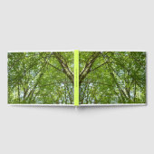 春のキャノピ葉ーグリーン自然シーン ゲストブック (全面)