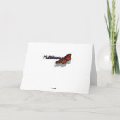 春のキャノピ葉ーグリーン自然シーン サンキューカード (裏面)