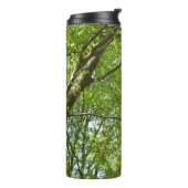 春のキャノピ葉ーグリーン自然シーン タンブラー (回転左)