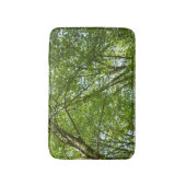 春のキャノピ葉ーグリーン自然シーン バスマット (正面縦)