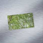 春のキャノピ葉ーグリーン自然シーン マグネット名刺 (インサイチュ)