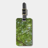 春のキャノピ葉ーグリーン自然シーン ラゲッジタグ (正面縦)
