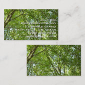 春のキャノピ葉ーグリーン自然シーン 名刺 (正面/裏面)