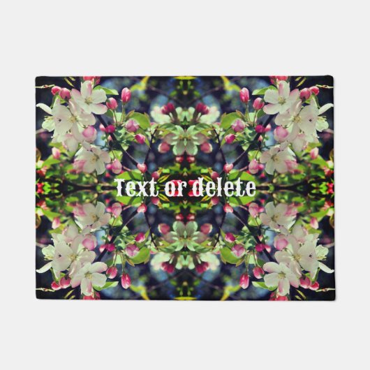 春のクラボルパーソナライズされたプ ドアマット (正面)