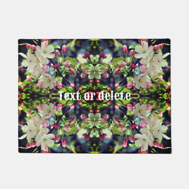 春のクラボルパーソナライズされたプ ドアマット (正面)