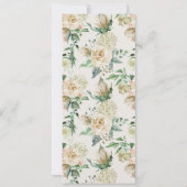 春のクリームガーデン フローラル ウェディング メニューカード 招待状 (裏面)