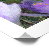 春のクロッカスのアートワーク ポスター (角)