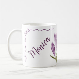 春のクロッカスの花 コーヒーマグカップ