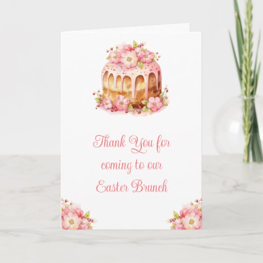 春のケーキ イースター ブランチ サンキューカード (正面)