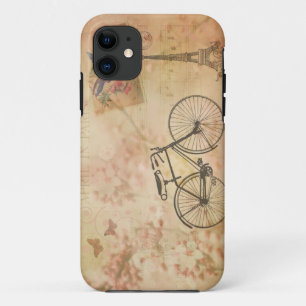 春のコラージュのロマンチックなヴィンテージパリ iPhone 11 ケース