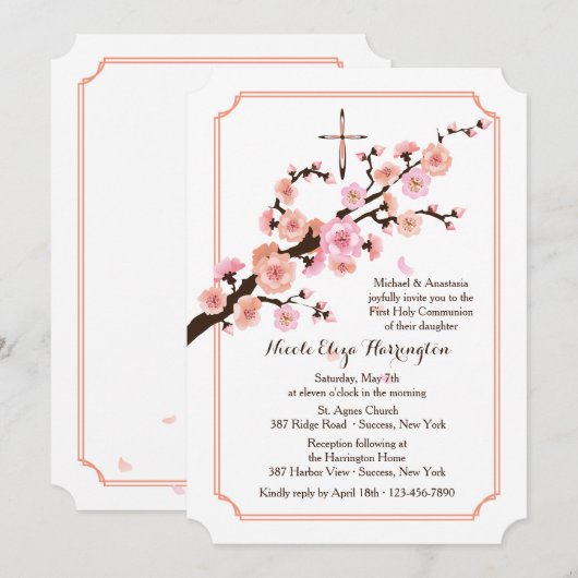 春のサイン ご招待 招待状 (正面/裏面)