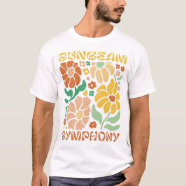 春のサンシャインシンフォニー - 輝く花の爆発 Tシャツ