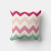 春のシェブロンのジグザグ形のストライプなジグザグパターンの上品 クッション (正面)