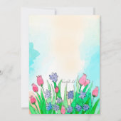 春のシカの誕生日のパーティの招待状 招待状 (裏面)