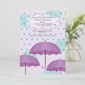 春のシャワーブライダルシャワー 招待状 (スタンド正面)