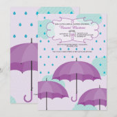春のシャワーブライダルシャワー 招待状 (正面/裏面)
