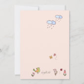 春のシャワーベイビーシャワー招待状 招待状 (裏面)