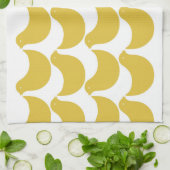 春のシルエットの鳥の台所タオル-黄色 キッチンタオル (折り畳み)